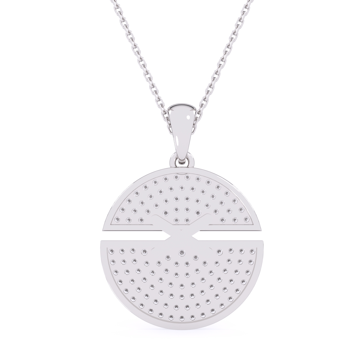 Glamorous Round Cluster Diamond Necklace